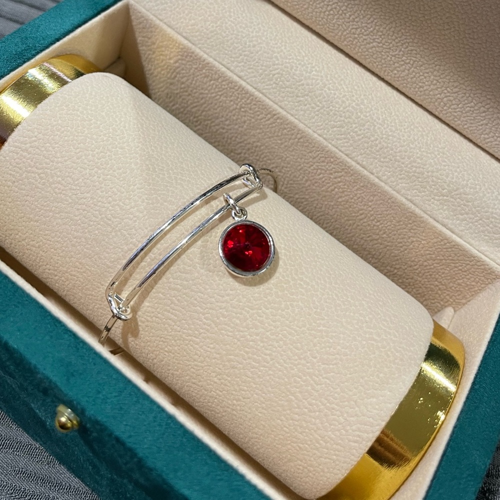 ALEX AND ANI RUBY ‘JULY BIRTH STONE’ CHARM BRACELET